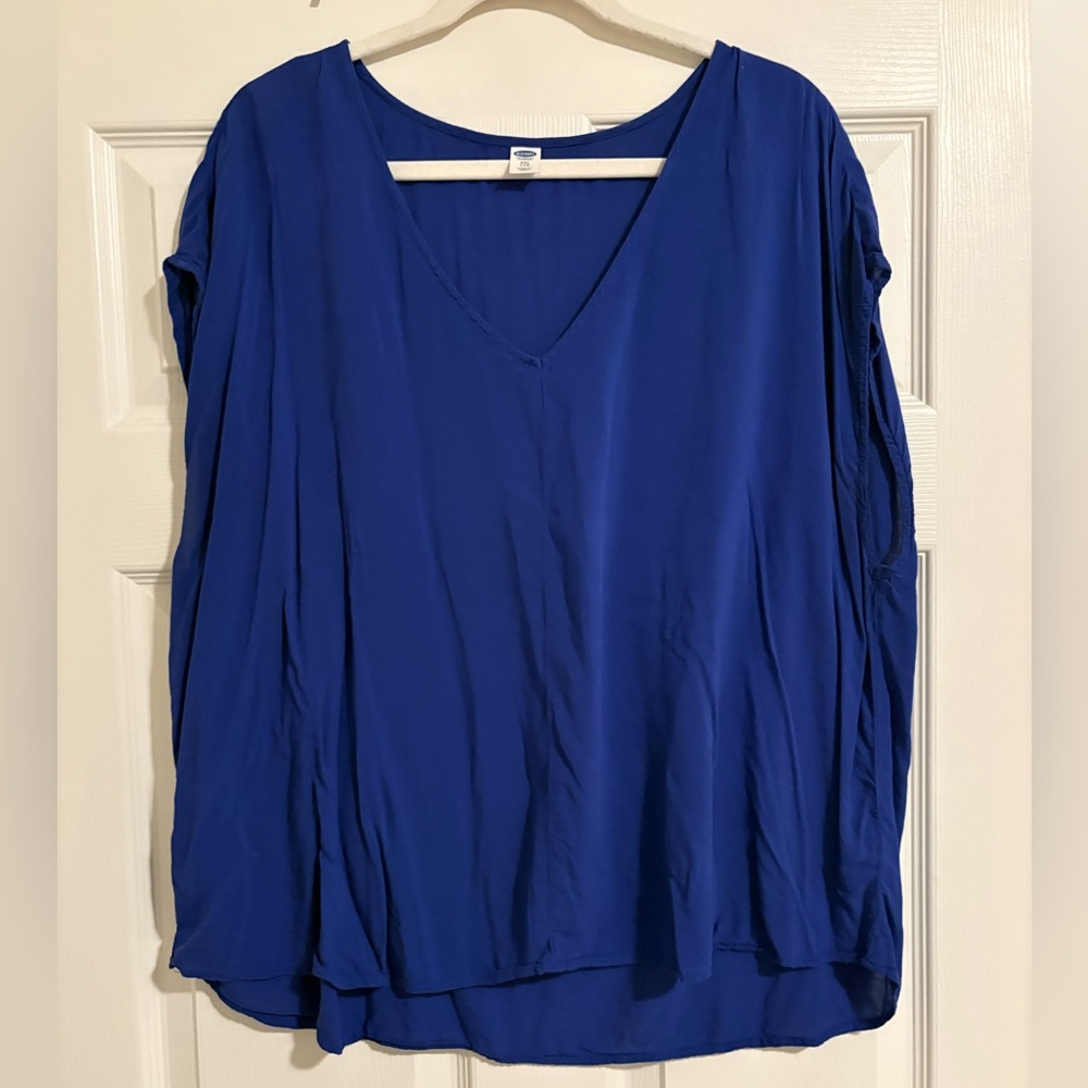 Royal Blue V-Neck Women’s Top